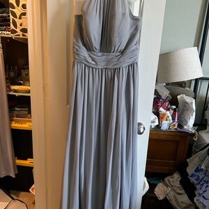 Sophisticated Silver Halter Gown
